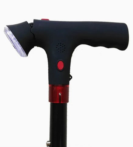 wandelstok met verlichting, alarm en in hoogte verstelbaar